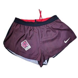 Nike Pro Elite 2" Racing Running Shorts Black Red DA2940 012 Men's Large NEW